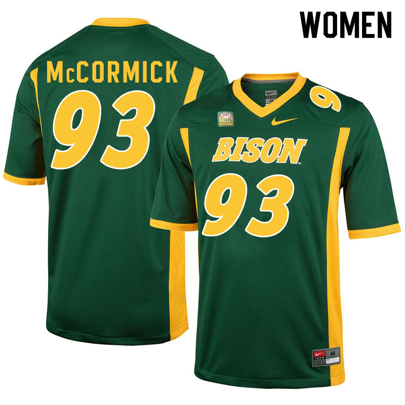 Women #93 Logan McCormick North Dakota State Bison College Football Jerseys Sale-Green